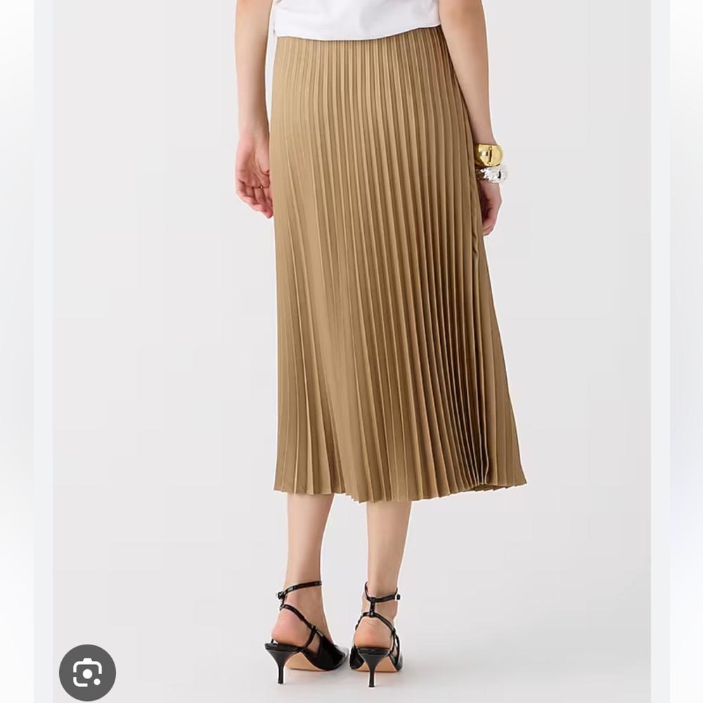 J. Crew Gwyneth A-Line Pleated Camel/Tan Skirt | S - Picture 2 of 6